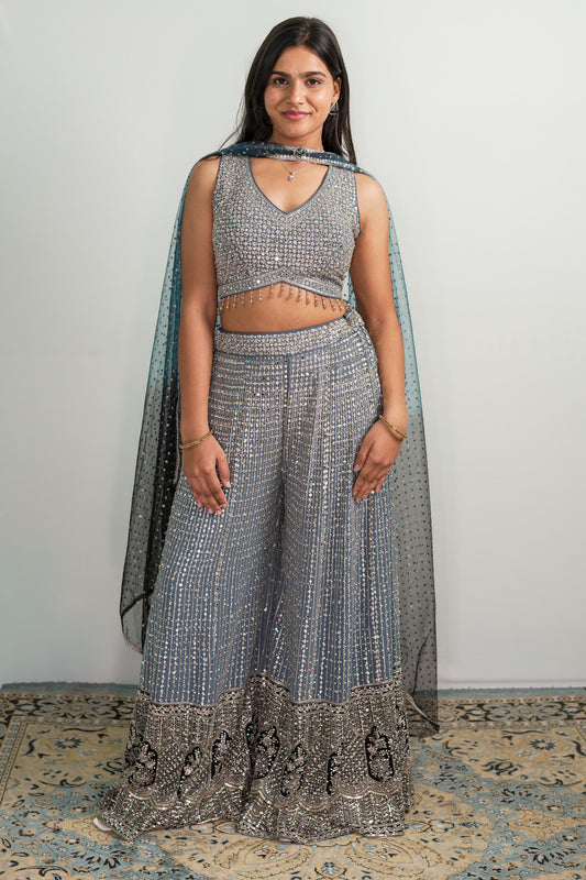 Moonstone Blue Palazzo Set