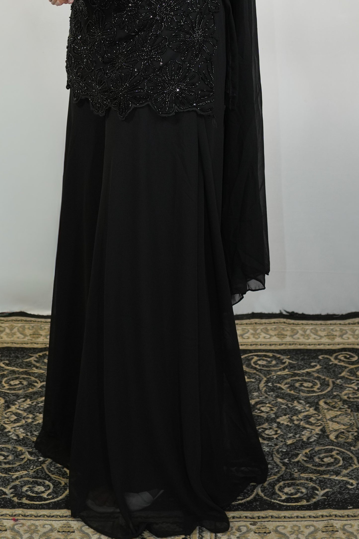 Black Floral Palazzo Set