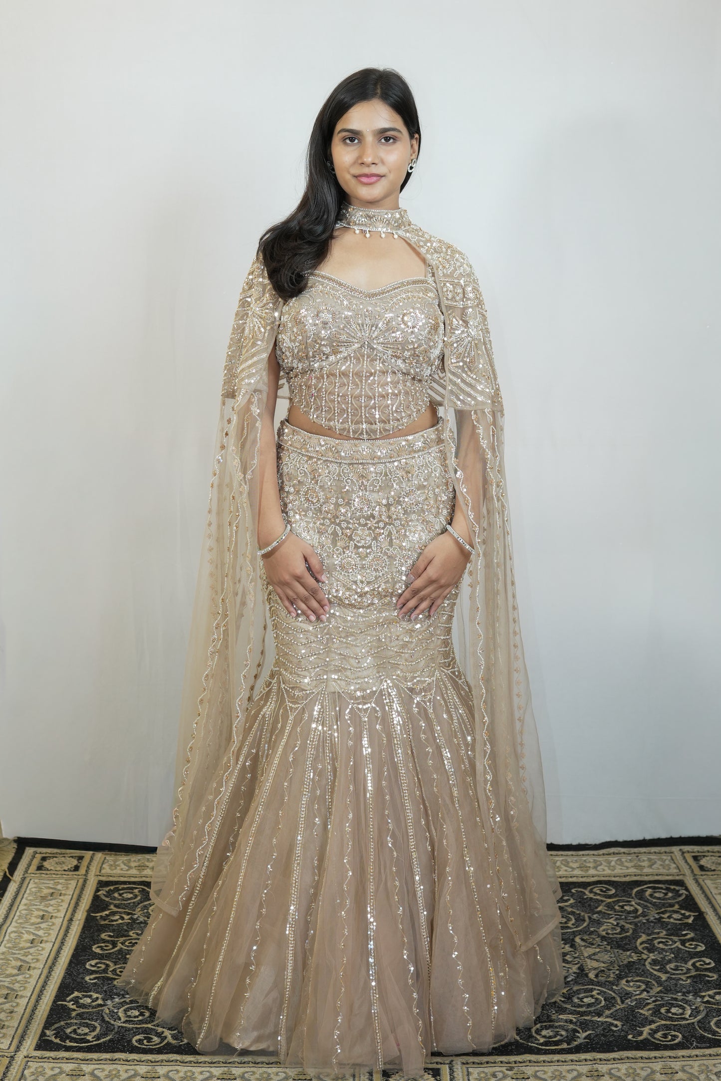 Champagne Grace Lehenga Set