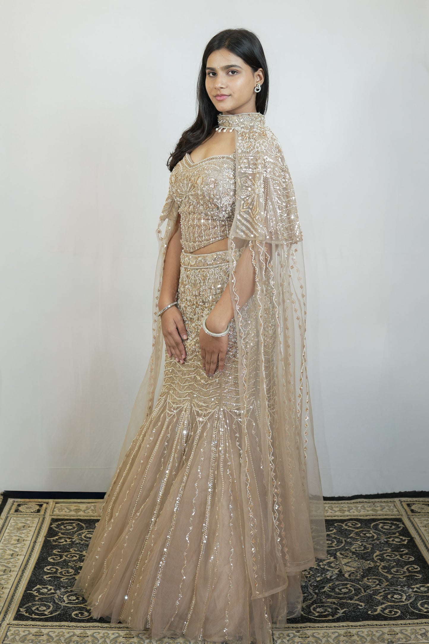 Champagne Grace Lehenga Set