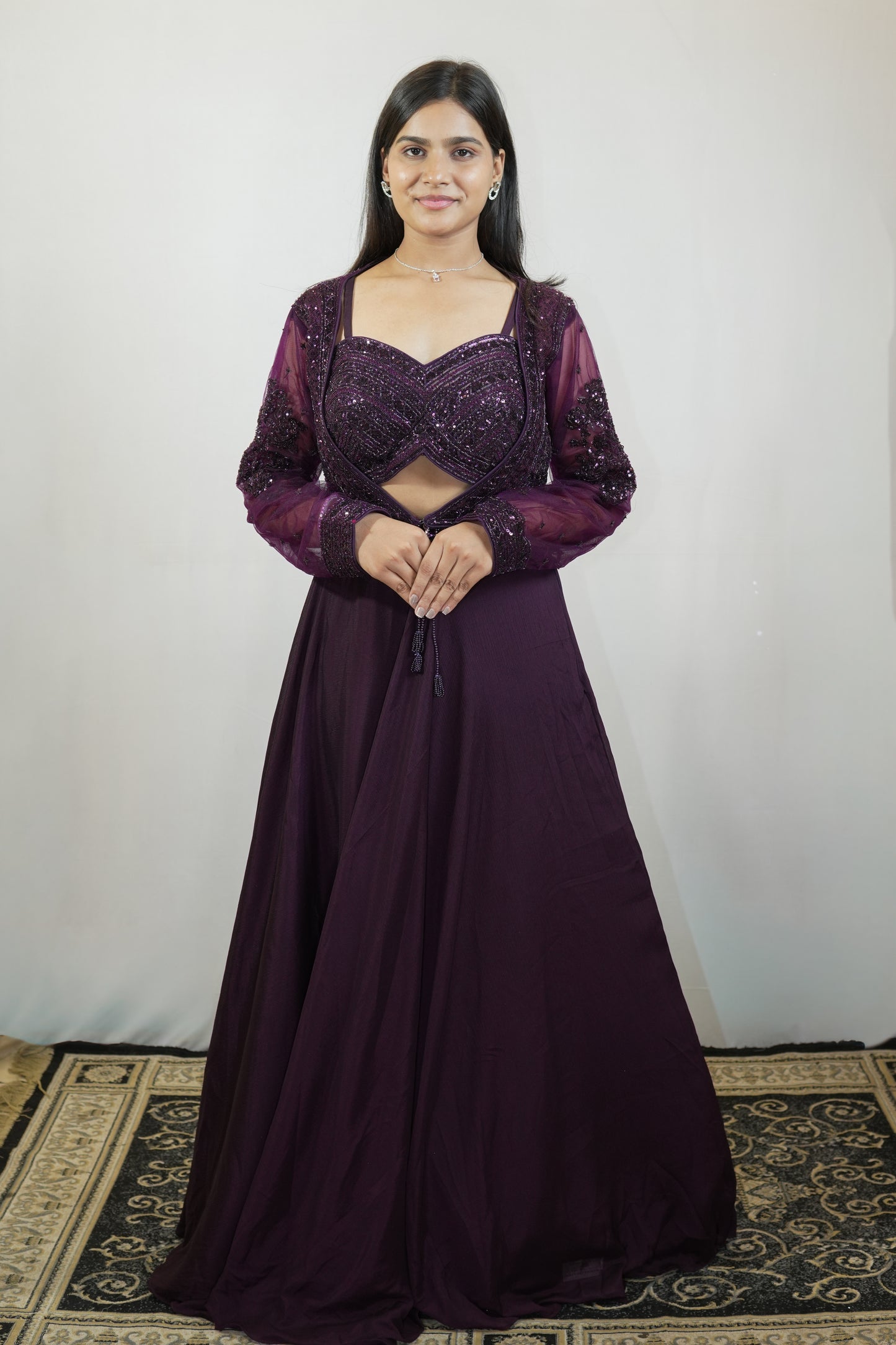 Midnight Amara Gown Set