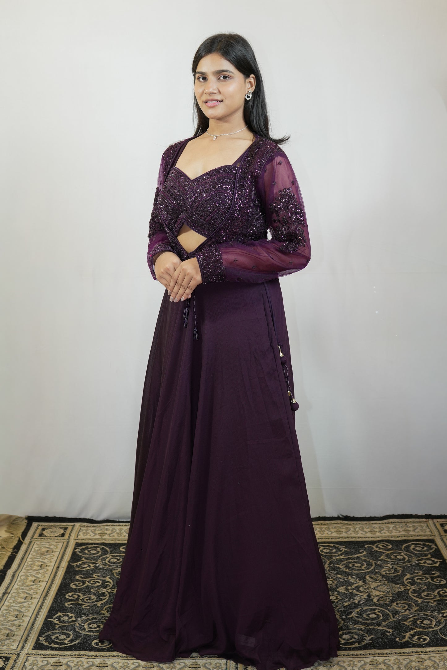 Midnight Amara Gown Set