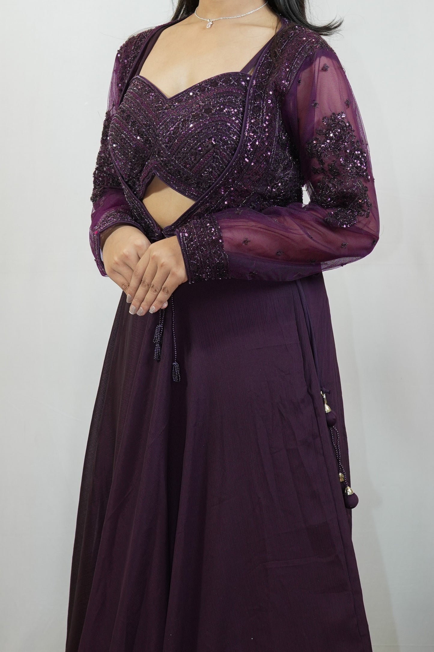 Midnight Amara Gown Set