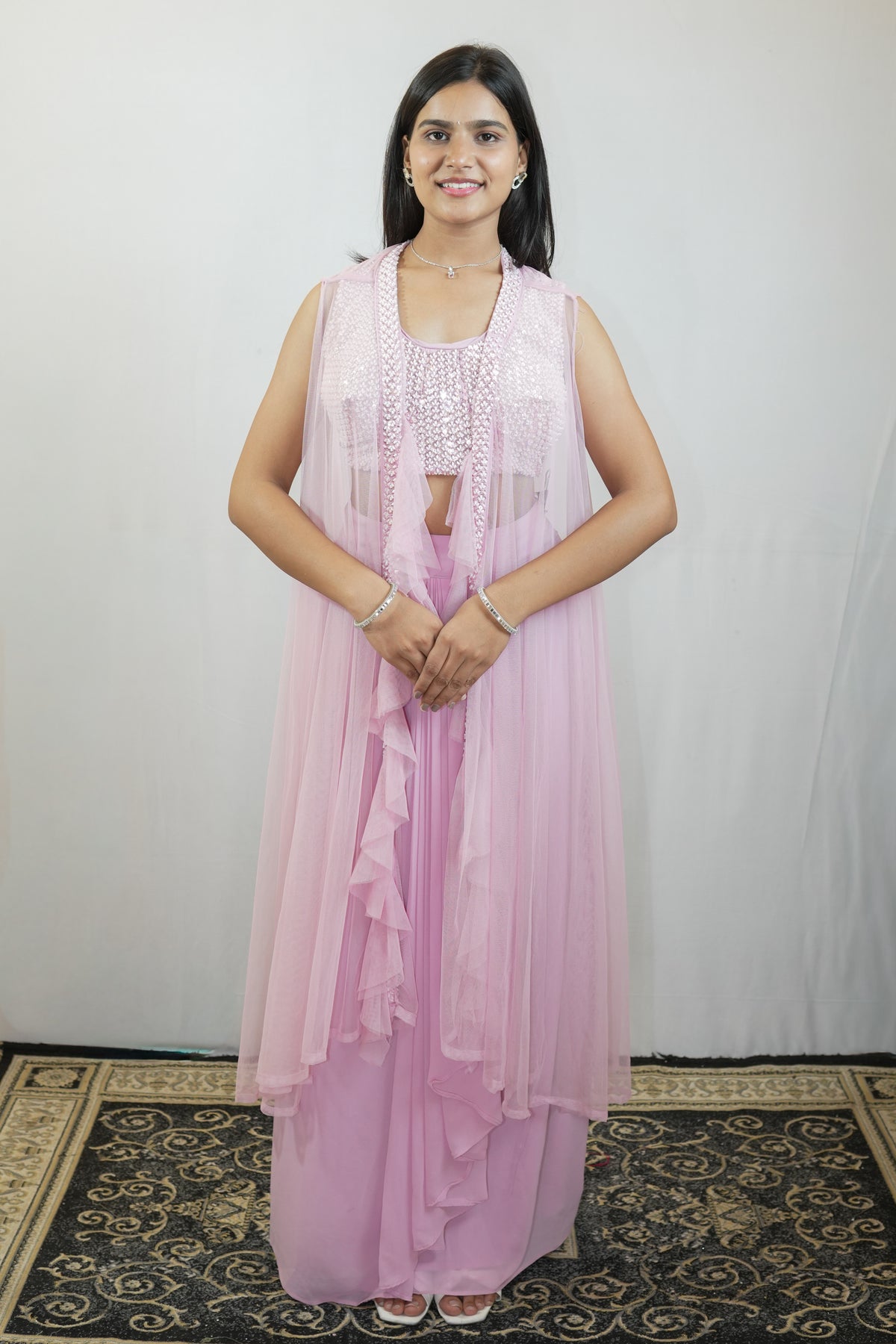 Blush Petal Cape Set