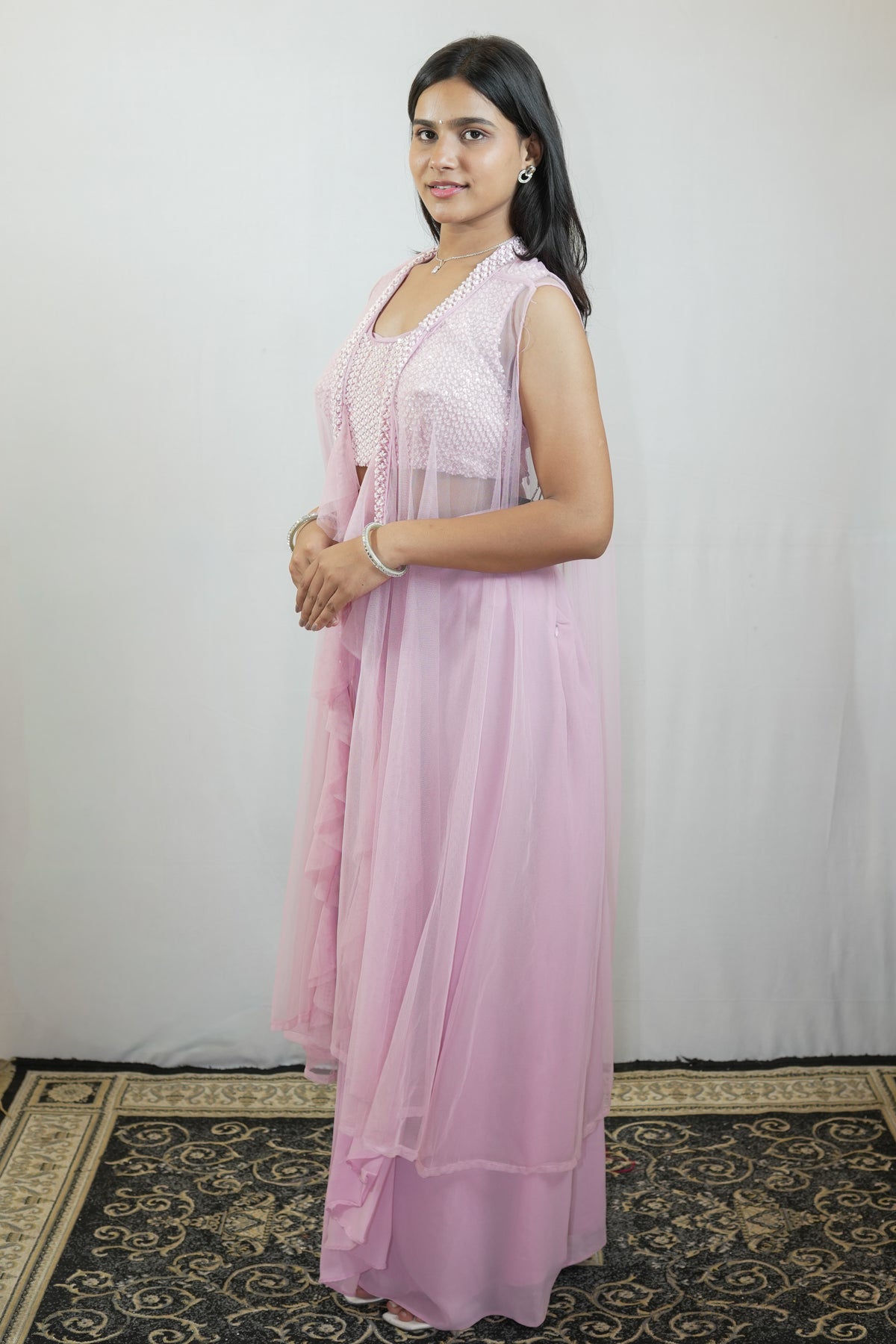 Blush Petal Cape Set